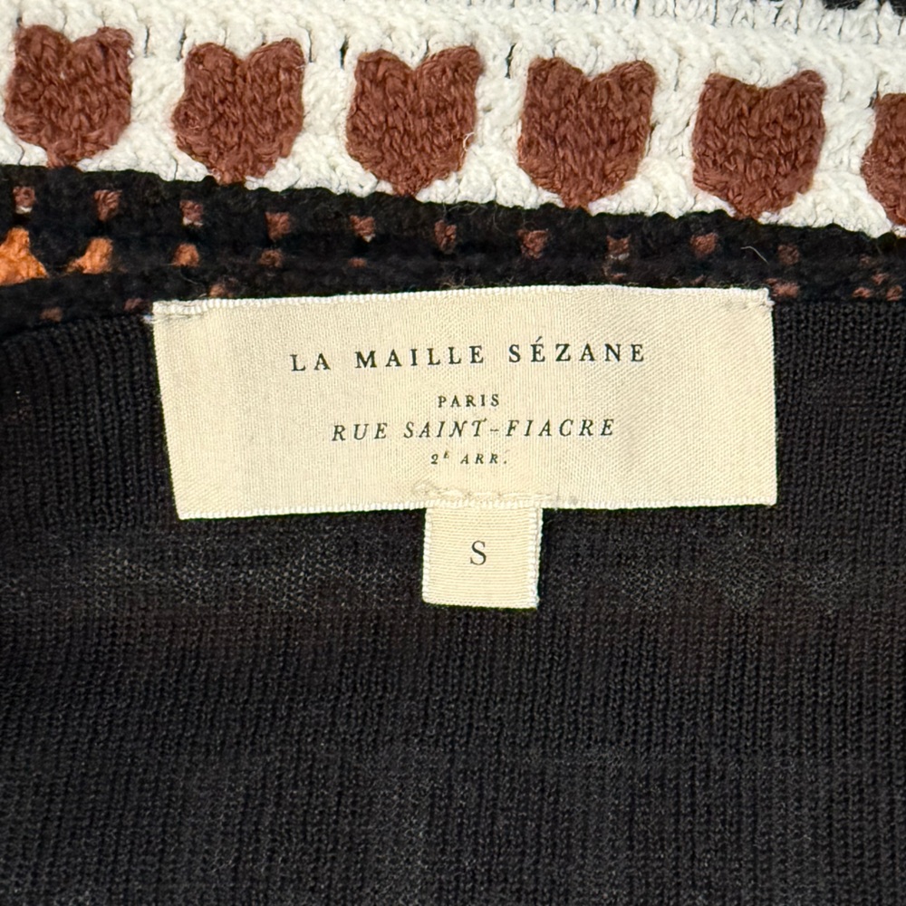 Sezane Paloma Skirt Black / Brown / Rust / Ecru - Size S - Picture 2 of 3